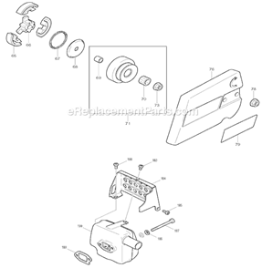 Page D Diagram and Parts List for DPC9500  Makita Concrete Saw