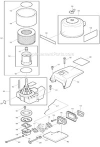 Page E Diagram and Parts List for DPC9500  Makita Concrete Saw