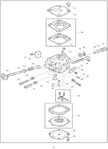 Page F Diagram and Parts List for DPC9500  Makita Concrete Saw