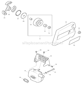 Page D Diagram and Parts List for DPC9501  Makita Concrete Saw