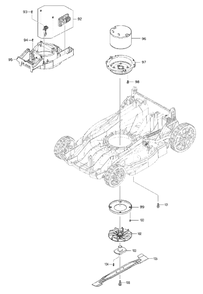 Fig-3 Diagram and Parts List for XML11Z  Makita Lawn Mower