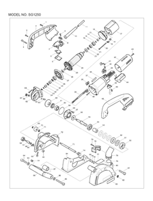 Page 1 Diagram and Parts List for SG1250  Makita Saw