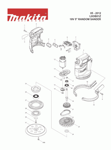 Part Location Diagram of 794558-6 Makita Sponge Pad 125