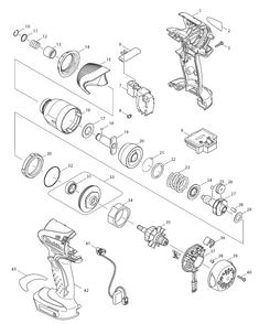 Page 1 Diagram and Parts List for BTD142HW Type 1 Makita Drill