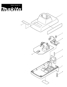 Page 1 Diagram and Parts List for ADP02  Makita Charger