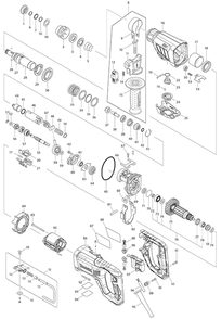 Diagram Diagram and Parts List for HR2641  Makita Hammer Drill