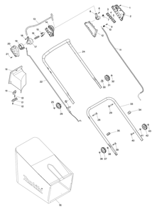 Fig-0 Diagram and Parts List for XML03Z  Makita Lawn Mower