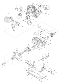 Fig-0 Diagram and Parts List for XSH05ZB  Makita Circular Saw