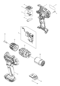 Fig-0 Diagram and Parts List for PH06R1  Makita Hammer Drill