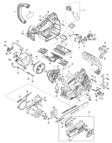 Fig-0 Diagram and Parts List for XCU08Z  Makita Chainsaw
