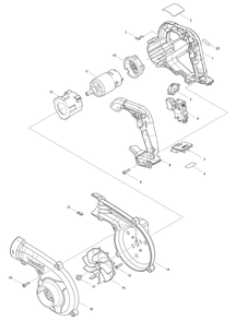 Fig-0 Diagram and Parts List for BU01Z  Makita Leaf Blower / Vacuum