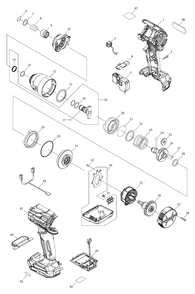 Fig-0 Diagram and Parts List for GDT01Z  Makita Impact Driver