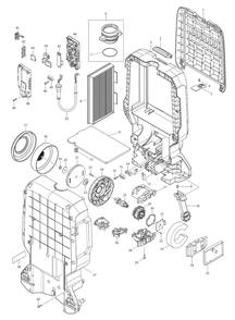 Part Location Diagram of 620943-6 Makita SUB CONTROLLER, XCV10