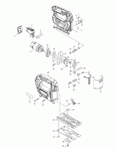 Page 1 Diagram and Parts List for VJ04R1  Makita Saw