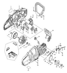 Part Location Diagram of 632H47-0 Makita SWITCH UNIT, XCU03