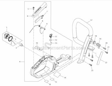 Page A Diagram and Parts List for EA3201S35B  Makita Chainsaw