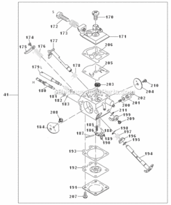 Page F Diagram and Parts List for EA3201S35B  Makita Chainsaw