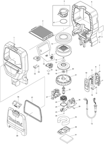Diagram Diagram and Parts List for XCV09Z  Makita Leaf Blower / Vacuum