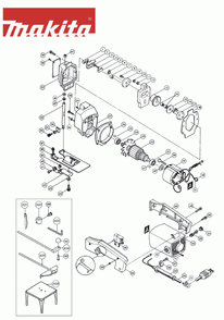 Page 1 Diagram and Parts List for 4300BA  Makita Saw