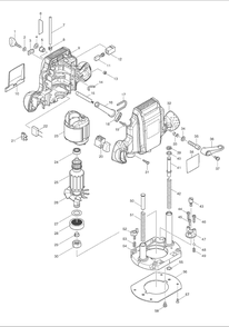 Page 1 Diagram and Parts List for RP0900  Makita Router