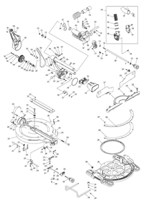 Fig-1 Diagram and Parts List for XSL06PM  Makita Saw