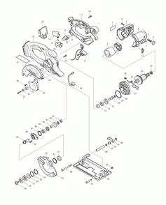 Page 1 Diagram and Parts List for XSC01MB  Makita Saw