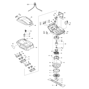 Fig-1 Diagram and Parts List for XML06Z  Makita Lawn Mower
