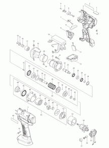 Page 1 Diagram and Parts List for BFT084FZ Type 2 Makita Screwdriver