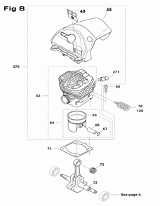 Page 2 Diagram and Parts List for DCS6421RFG  Makita Saw