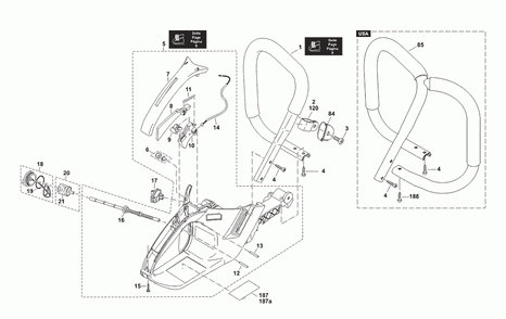 Page 8 Diagram and Parts List for DCS7300  Makita Saw