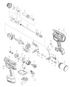 Fig-0 Diagram and Parts List for XVR02T  Makita Cordless Drill