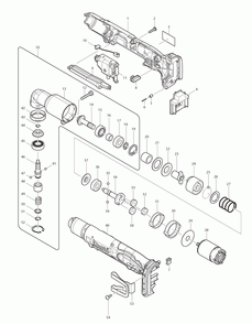Page 1 Diagram and Parts List for XLT01  Makita Drill