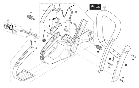 Fig-0 Diagram and Parts List for EA5000PRFL  Makita Chainsaw