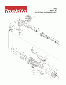 Page 1 Diagram and Parts List for TM3000CX1 Type 1 Makita Chop Saw