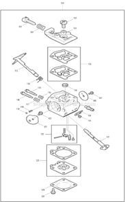 Page E Diagram and Parts List for EHW120  Makita Pressure Washer
