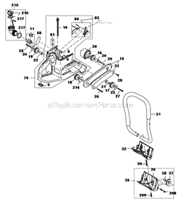 Page A Diagram and Parts List for EK7301  Makita Concrete Saw