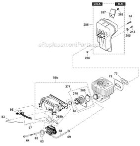 Page C Diagram and Parts List for EK7301  Makita Concrete Saw