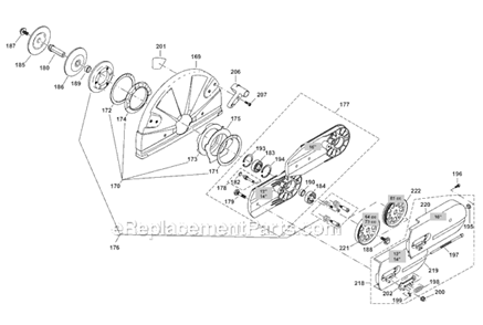 Page G Diagram and Parts List for EK7301  Makita Concrete Saw