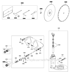 Page H Diagram and Parts List for EK7301  Makita Concrete Saw