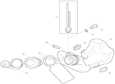 Part Location Diagram of 140436-2 Makita Strap Unit