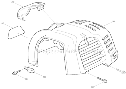 Page L Diagram and Parts List for EM4250  Makita Trimmer