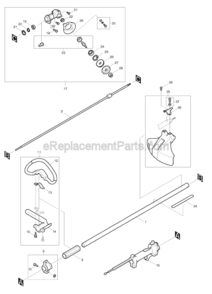 Part Location Diagram of 125567-8 Makita Loop Handle