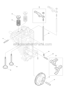 Page E Diagram and Parts List for EM4251  Makita Trimmer