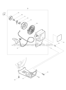 Page F Diagram and Parts List for EM4251  Makita Trimmer