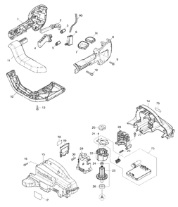Fig-0 Diagram and Parts List for GHU04Z  Makita Hedge Trimmer