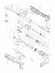 Page 1 Diagram and Parts List for DFL650FAZ  Makita Drill