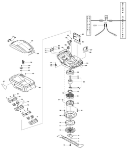 Fig-1 Diagram and Parts List for XML06PT1  Makita Lawn Mower