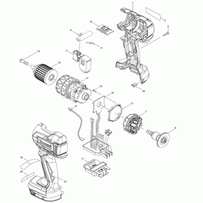 Page 1 Diagram and Parts List for PH05  Makita Drill