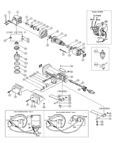 Page 1 Diagram and Parts List for DA3000 Type 2 Makita Drill