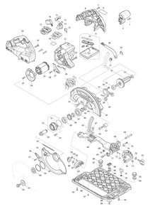 Fig-0 Diagram and Parts List for XSH08Z  Makita Circular Saw